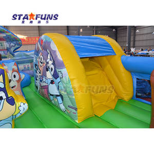 Château gonflable de grande taille en PVC pour enfants, location de fête commerciale, aire de jeux gonflable avec toboggan - Product Image 5