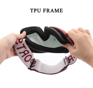 לוגו מותאם אישית משקפי שמש חורף גודל overstboard מסכה משקפי מגן שלג לגברים משקפי מגן אנטי ערפל גליליים - Product Image 4