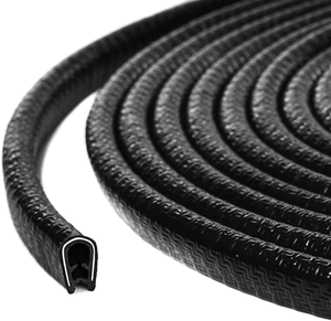 شريط مطاطي مضاد للتصادم 10 * 7 مم، شريط حماية من البلاستيك PVC لحواف الصفائح المعدنية، شريط حماية على شكل حرف U - Product Image 1