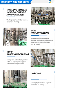 Trung Quốc Tự Động Rượu Vang Nước Trái Cây Rượu Vodka Rượu Whiskey Máy Sản Xuất Đóng Chai Điền Rửa Và Đóng Nắp Dây Chuyền Sản Xuất - Product Image 5