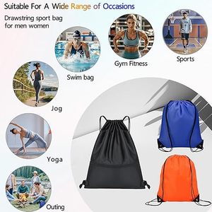 <b>Drawstring</b> <b>Backpack</b> Bulk String Waterproof <b>Backpack</b> Fashion <b>Drawstring</b> Bags Cinch Bag Eco-friendly for Men Women Gym 14 Colors - Product Image 5