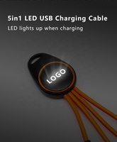 Llavero con Cable de Carga Rápida USB Micro Tipo-C 6 en 1 Multifunción de Aleación de Aluminio, Ideal para Regalos Promocionales