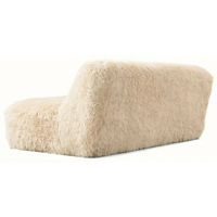 Canapé en peluche style luxe nordique, minimaliste moderne, avec structure en bois massif, trois places, avec housse en cachemire pour salon