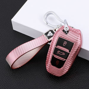 Coque de protection de clé à distance en fibre de carbone pour Peugeot 308 408 <span class=keywords><strong>508</strong></span> 2008 3008 4008 5008 Citroen C4 C4L C6 C3-XR Picasso DS3 DS4 DS5 - Product Image 3