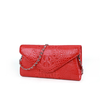 Petit sac à main en cuir véritable crocodile pour femmes Sac à main en cuir d'alligator Sac à bandoulière pour femmes Sacs de soirée