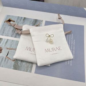 Custom Logo Printed Recyclable Jewelry Gift Canvas Pouch Cotton <b>Drawstring</b> Dust Bag for Rings <b>Bracelets</b> Earrings Glasses Watch - Product Image 5