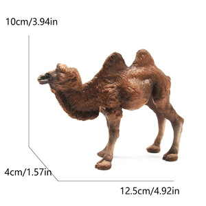 Modèles d'ornements de simulation de faune transfrontalière : Cerf à queue blanche femelle, Tigre blanc, Chameau, Singe à long nez, Loup, Ours à fourche - Product Image 4