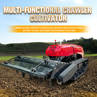 Traktor Crawler Mini Remote Control, Peralatan Bulldozer, Mini Crawler Cultivator Remote Control untuk Dijual