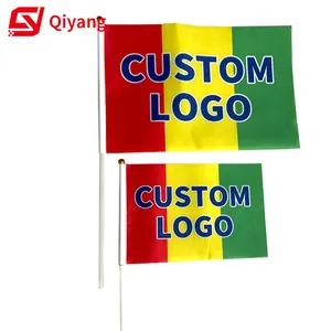 Decoration Design Flags Hot Sale Comprehensive Rainbow Pride Gay On Stick With Pole 14*21cm Hand Flag