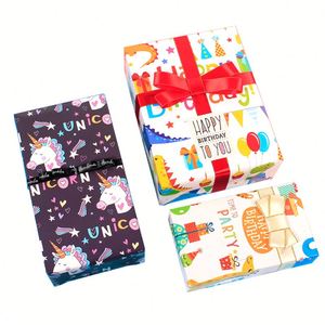 Papier cadeau imprimé KiddyDing 50*70cm/feuille 80GSM pour baby shower et anniversaire d'enfants - Product Image 6