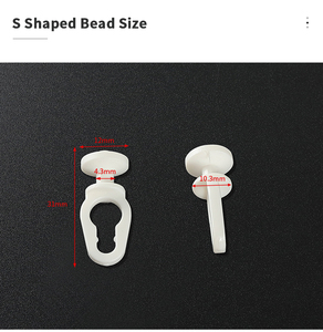Curseur de <span class=keywords><strong>rideau</strong></span> de pli d'ondulation de style rustique avec des accessoires de bande de polyester de coureur de vague de S pour la voie de <span class=keywords><strong>rideau</strong></span> - Product Image 3