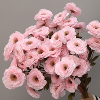 Fleurs artificielles en soie rose, fleurs de mariage, arrangements floraux de mariage, décoration et fournitures pour la fête de mariage
