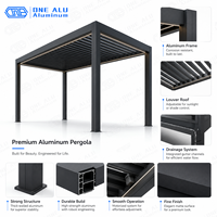 Pergola bioclimatique de luxe en aluminium pour extérieur, toit à lames motorisées imperméable, gazebo pour jardin, patio, cour arrière, usage commercial