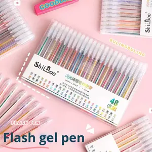 Pena Gel Berkilau Cerah untuk Proyek Seni, Spidol Warna-warni, Spidol Cat Air Plastik untuk Jurnal, Coretan, Set Pena Gambar untuk Anak-anak - Product Image 6