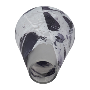 Vaso in vetro dal design astratto con finitura satinata per decorazioni del soggiorno e composizioni floreali - Product Image 5