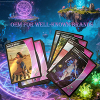Cartes à collectionner holographiques personnalisées, service OEM, jeux de cartes personnalisés avec lamination brillante, bords plats et impression couleur intégrale