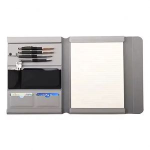 A4 PU Leather Writing Board <b>Folder</b> Multi Functional Organizer Portfolio With Business Card Pocket Pen Holder Office - Product Image 1