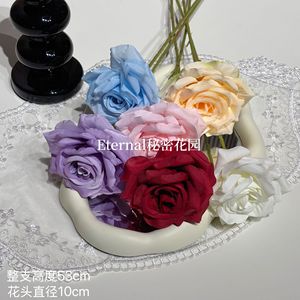 ดอกกุหลาบผ้าไหมซีเคร็ทการ์เดน สูง 53 ซม. สีม่วง สำหรับตกแต่งงานแต่งงานและตกแต่งบ้าน - Product Image 3
