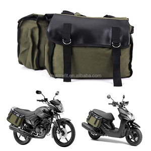 Motorefit borsa in tela nera borsa da sella laterale per moto borsa per attrezzi per tutti i tipi di moto - Product Image 5