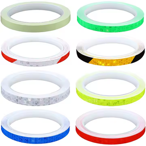 Haute visibilité 1cm PVC réfléchissant vinyle <span class=keywords><strong>roue</strong></span> autocollant hologramme <span class=keywords><strong>bande</strong></span> réfléchissante avertissement de sécurité amélioré but <span class=keywords><strong>bande</strong></span> réfléchissante - Product Image 2