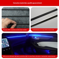 Kit d'éclairage d'ambiance intérieur de voiture, LED acrylique, symphonie de couleurs RGB, décoration complète, prise en charge du logo personnalisé, OEM, vente en gros, modèle 12V 06