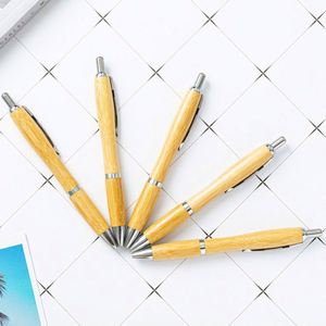 Wholesale <b>Retractable</b> Bamboo Ballpoint <b>Pens</b> with Black Ink - Product Image 6