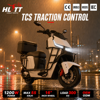 Moto électrique 1200W 55km/h 48V 60V 72V pour la montée en pente et la livraison de nourriture, OEM ODM, directement de l'usine