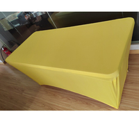 Nappe extensible en spandex de 6 pieds pour hôtel, salle à manger, restaurant – Housse de table décorative élastique – Vente en gros