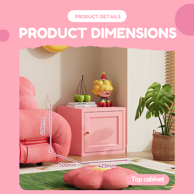 Pink Single Door Top Cabinet