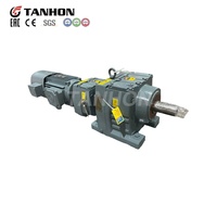 Réducteur à engrenages hélicoïdaux R67 22kW-0.75kW Moteur 4P Rapport 2~180 °   Boîte de vitesses à montage multiple avec engrenage trempé fileté M5