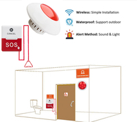 Alerte de toilette pour personne handicapée Kit d'avis de salle de bain Bouton SOS Système de téléavertisseur d'appel médical d'urgence pour patient âgé dans les hôpitaux