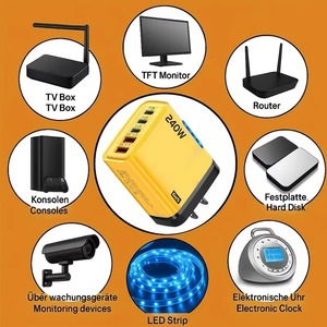 ที่ชาร์จเร็ว USB <span class=keywords><strong>C</strong></span> หลายพอร์ต120วัตต์กำลังไฟสูงมี5พอร์ตอะแดปเตอร์ติดผนัง QC30สำหรับโทรศัพท์มือถือแท็บเล็ตแล็ปท็อปปลั๊ก EU US UK - Product Image 5