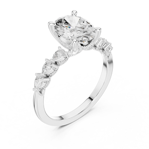 Fine Jewelry Lab Grown Oval Cut <b>Diamond</b> <b>Ring</b> for Women in 10Kt 14Kt 18Kt 22Kt IGI Certified Elegant Everyday & Special Occasion - Product Image 4