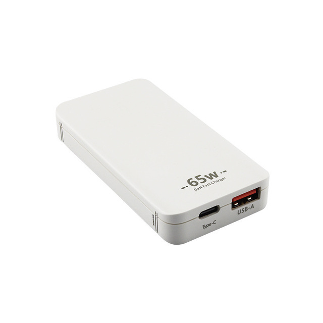 GAN 65W Super Charger for Laptop Ultra-Thin Blade USB-A/USB-C Ports with PD 3.0 SCP Function and OTP/OPV Protection