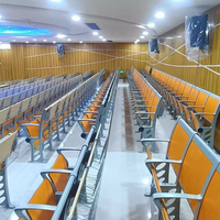 Fabricant de chaises en rangée en alliage d'aluminium sur pied en bois de style planche pour salle de classe universitaire pupitres et chaises d'étude