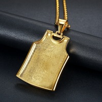Kalung Pria Anti Karat Anti Luntur Lapis Emas 18k PVD Baja Tahan Karat 316L No.23 Jersey Perhiasan Fashion Berkualitas