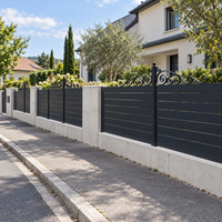 Système de clôture électrique pour maisons, clôture modulaire en aluminium à lamelles pour jardin, cour arrière, sécurité résidentielle, extérieur