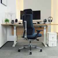 Chaise de bureau ergonomique moderne à dossier haut, réglable, testée BIFMA, pour personnel, bureau, ordinateur, espace de travail professionnel, bureau à domicile