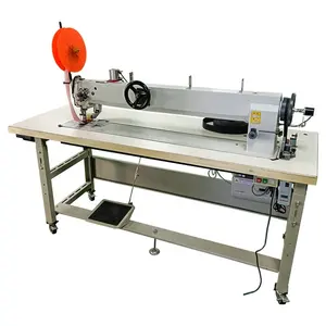 Máquina de coser profesional, venta al por mayor china, doble aguja para caminar, brazo largo, zigzag