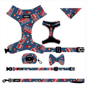 Harness anjing timbal depan, Harness anjing cetak kustom, tali kerah Harness dada, tas kotoran, wadah anjing, rompi anjing beludru untuk <span class=keywords><strong>Pitbull</strong></span> - Product Image 3