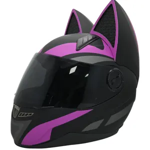 Высокое качество кошачьи уши Дизайн полное лицо мотоциклетный шлем Мотоциклетные аксессуары