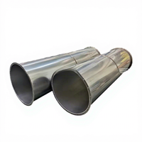 Conduites d'air en acier inoxydable sur mesure, tuyaux d'échappement soudés 304, évacuation de la poussière industrielle 201, protection incendie, ventilation d'évacuation des fumées