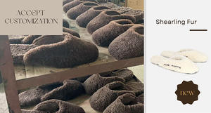 Mocassini e <span class=keywords><strong>Ciabatte</strong></span> Personalizzate alla Moda da Donna, Pantofole Pelose da <span class=keywords><strong>Casa</strong></span> in Soffice e Ricciuta Pelliccia di Montone, Calde e Invernali in Morbido Pile di Peluche - Product Image 4