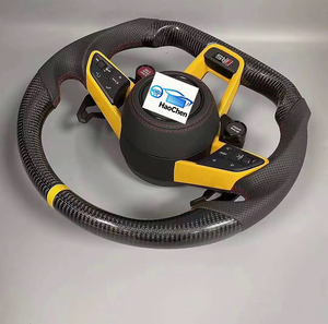 Volant de direction de type D modifié haut de gamme, mélange carbone sec et grain de bois, multifonction, chauffant, remplacement pour Audi <span class=keywords><strong>RS</strong></span> <span class=keywords><strong>Line</strong></span> - Product Image 4