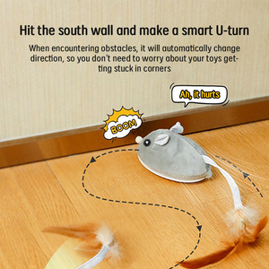 Juguete Eléctrico de Peluche <span class=keywords><strong>para</strong></span> <span class=keywords><strong>Gatos</strong></span>, <span class=keywords><strong>Ratones</strong></span> Pequeños <span class=keywords><strong>para</strong></span> Divertir a los <span class=keywords><strong>Gatos</strong></span>, Juguete Automático Resistente a Mordidas <span class=keywords><strong>para</strong></span> Masticar y Hacer Ejercicio, Estilo de Dibujos Animados - Product Image 5