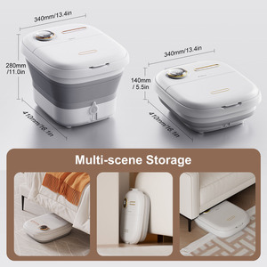 <span class=keywords><strong>Mini</strong></span> masajeador de baño de Spa de pies con pantalla LED portátil con función de burbuja de rodillo vibratorio de calefacción de acupresión para piernas - Product Image 5