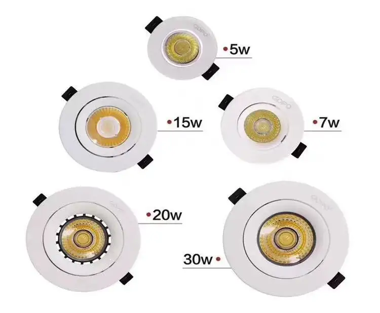 LED Downlight 220v Recessed Round Lamp 7W Ceiling Spot Light Bedroom Kitchen Indoor Lighting lamp