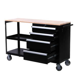 Armoire à outils robuste en gros, OEM, établi, plateau en bois de 25 mm, 4 tiroirs, capacité de charge de 300 kg, pour <span class=keywords><strong>atelier</strong></span>, garage, rangement - Product Image 3