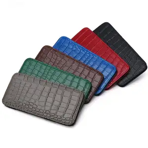 Minibook Luxury Crocodile PU Leather Magic Wallet Money Clip Card Slots Golf Wallet para hombres y mujeres con tarjetero