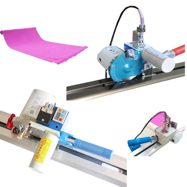 Electric PVC Round Table Cloth End Cutting Machine Roll Apparel Fabric Edge Cloth Carpet Cutter Machine Fabric Cutter Machine